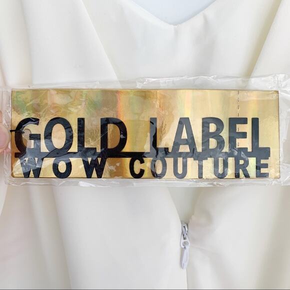 NWT Gold Label Wow Couture White Fringe Dress - Picture 8 of 12